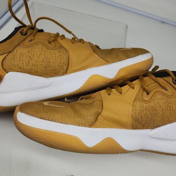 Nike PG 5 Wheat Shoes Mens 14 Gold Metallic Grain Paul George Basketball - Picture 9 of 16